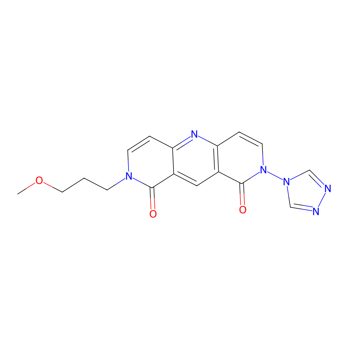 2-(3-methoxypropyl)-8-(4H-1,2,4-triazol-4-yl)pyrido[4,3-b][1,6]naphthyridine-1,9(2H,8H)-dione molecular structure, CAS 1158781-73-7