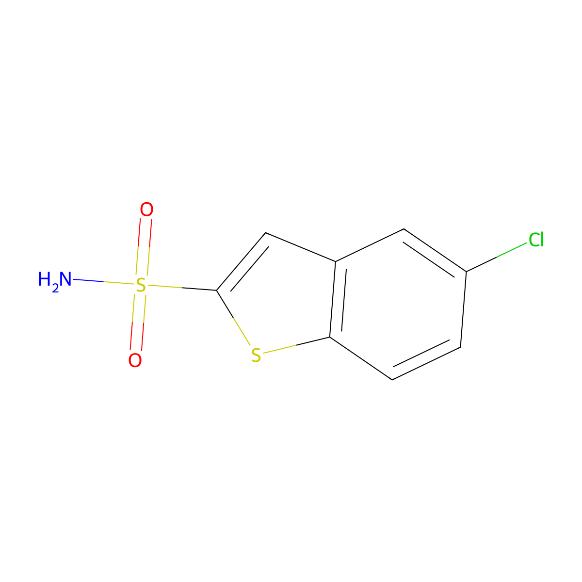 Benzo[b]thiophene-2-sulfonamide, 5-chloro- molecular structure, CAS 1158784-11-2