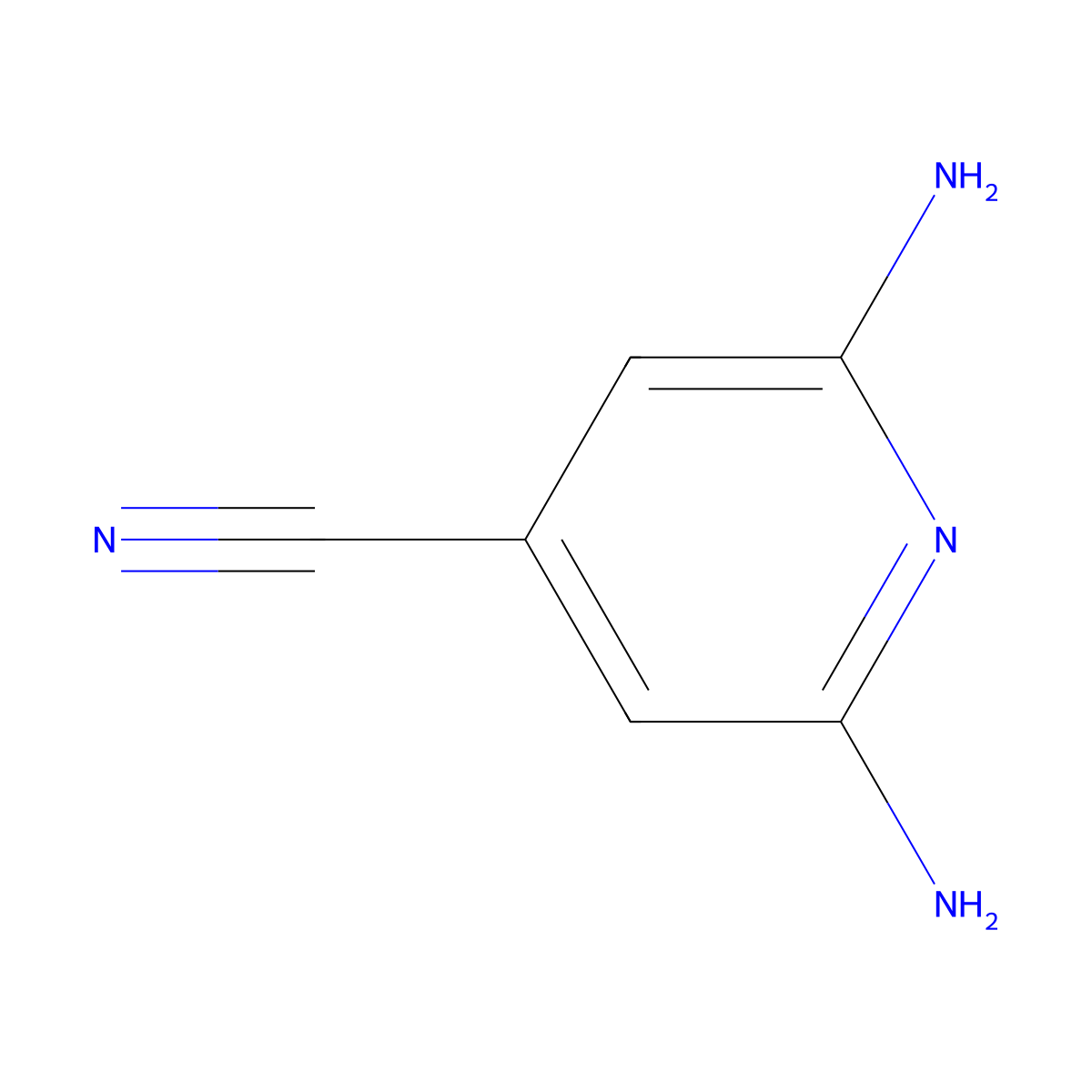 2,6-Diaminoisonicotinonitrile molecular structure, CAS 1158785-01-3