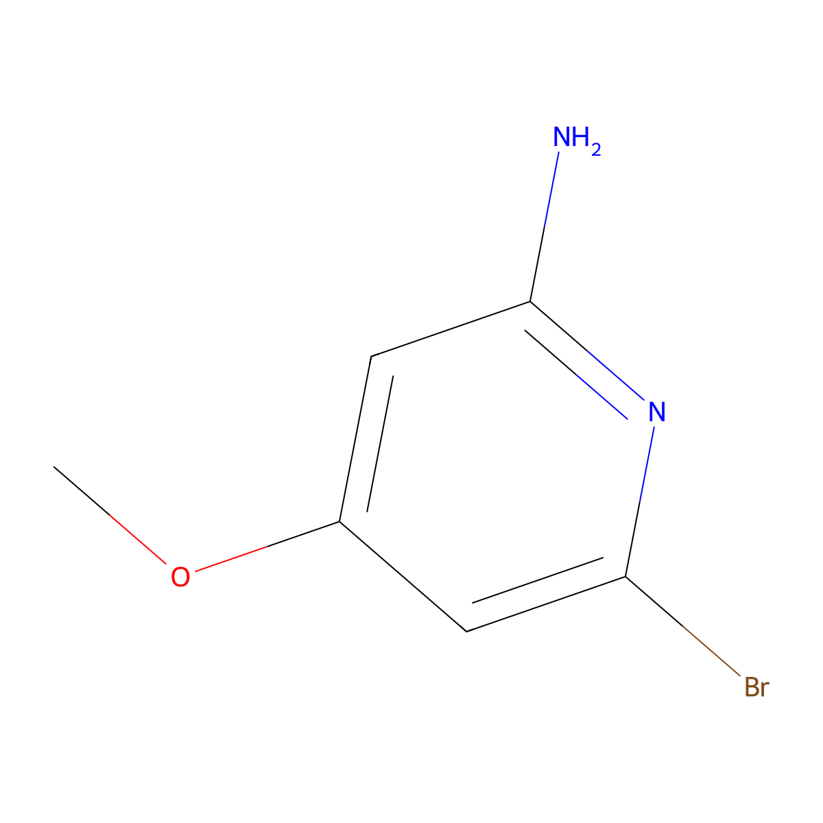 6-Bromo-4-methoxypyridin-2-amine molecular structure, CAS 1158786-59-4