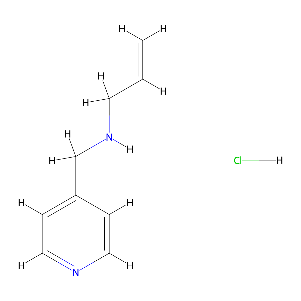 N-(Pyridin-4-ylmethyl)prop-2-en-1-amine hydrochloride molecular structure, CAS 1158787-69-9
