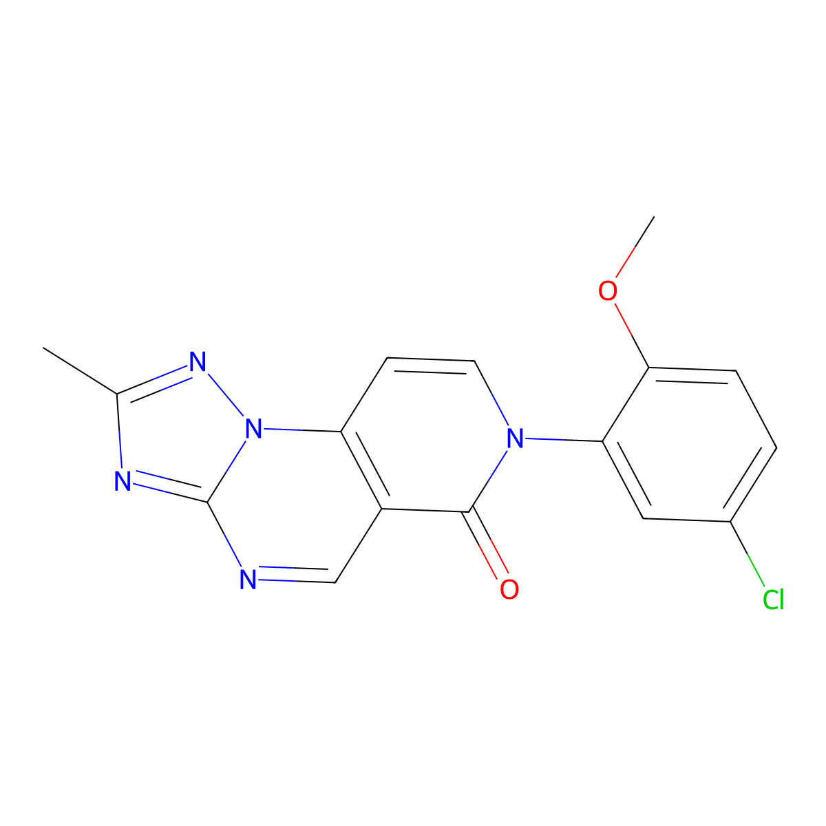 7-(5-chloro-2-methoxyphenyl)-2-methylpyrido[3,4-e][1,2,4]triazolo[1,5-a]pyrimidin-6(7H)-one molecular structure, CAS 1158788-39-6