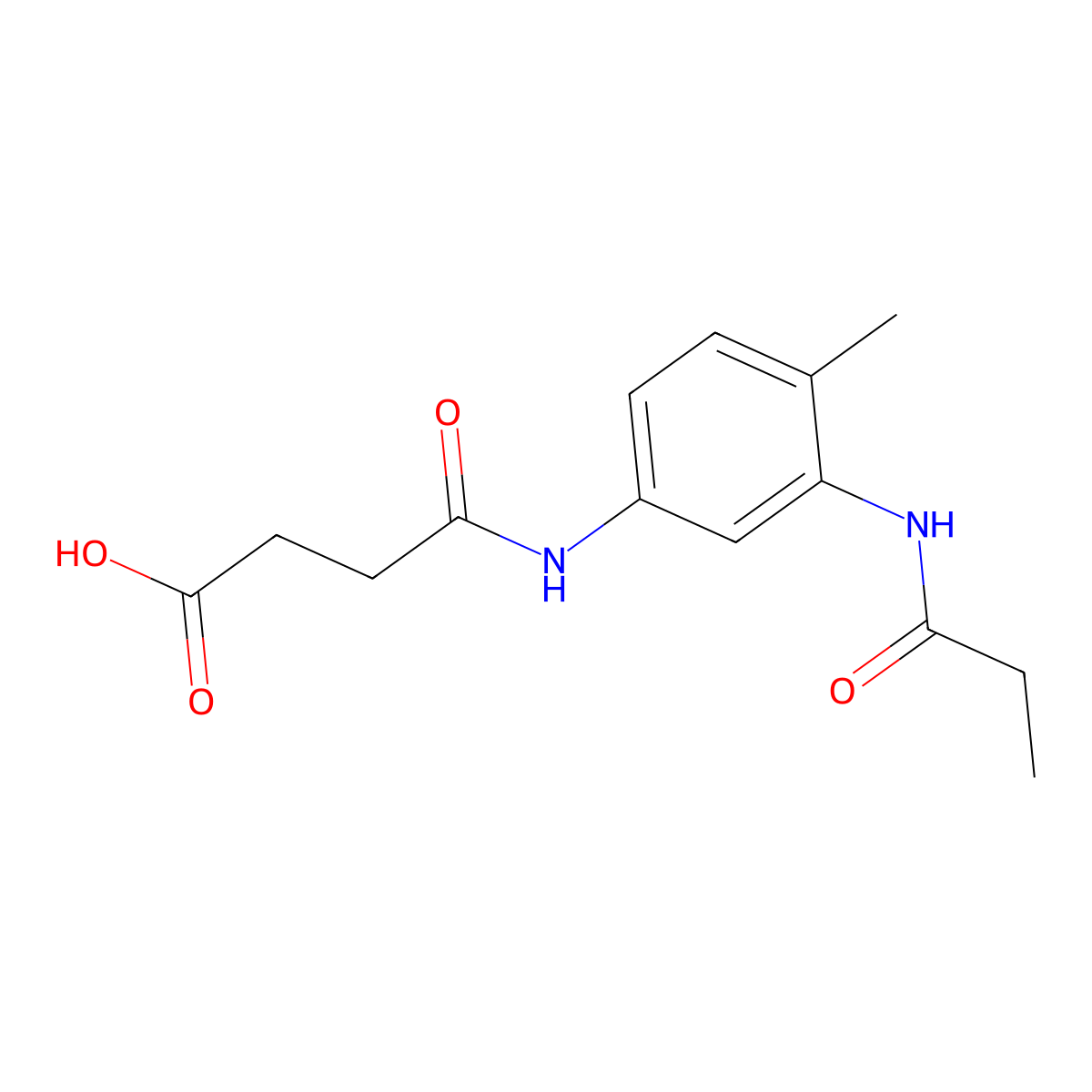 4-{[4-Methyl-3-(propionylamino)phenyl]amino}-4-oxobutanoic acid molecular structure, CAS 1158792-48-3