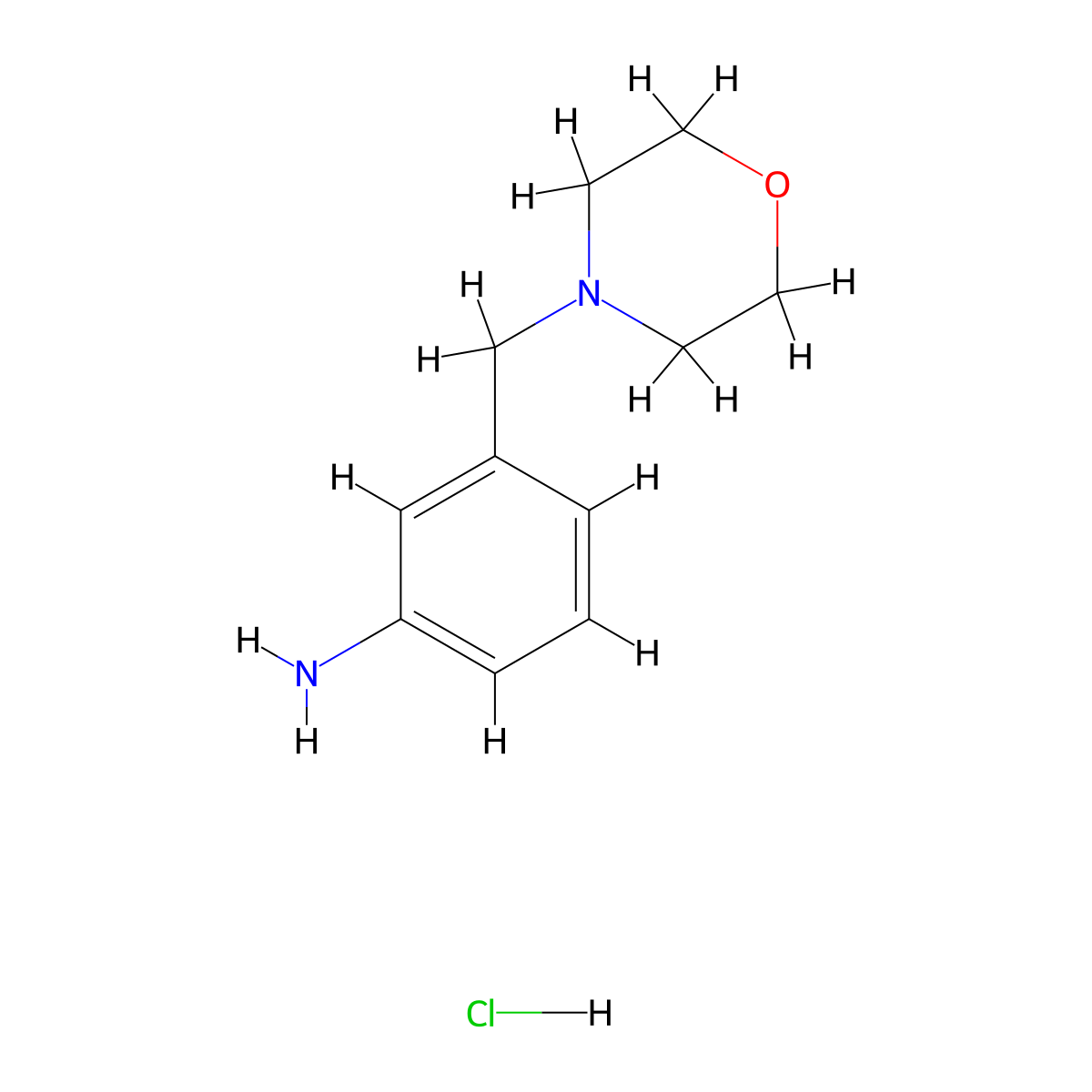 3-(Morpholinomethyl)aniline hydrochloride molecular structure, CAS 1158792-50-7