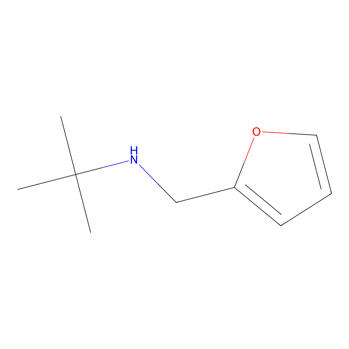 N-(tert-butyl)-N-(2-furylmethyl)amine molecular structure, CAS 115881-56-6