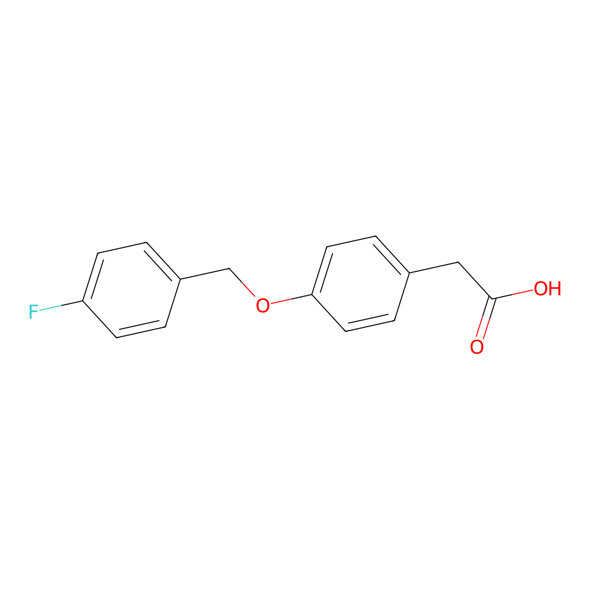 2-(4-((4-Fluorobenzyl)oxy)phenyl)acetic acid molecular structure, CAS 115882-26-3