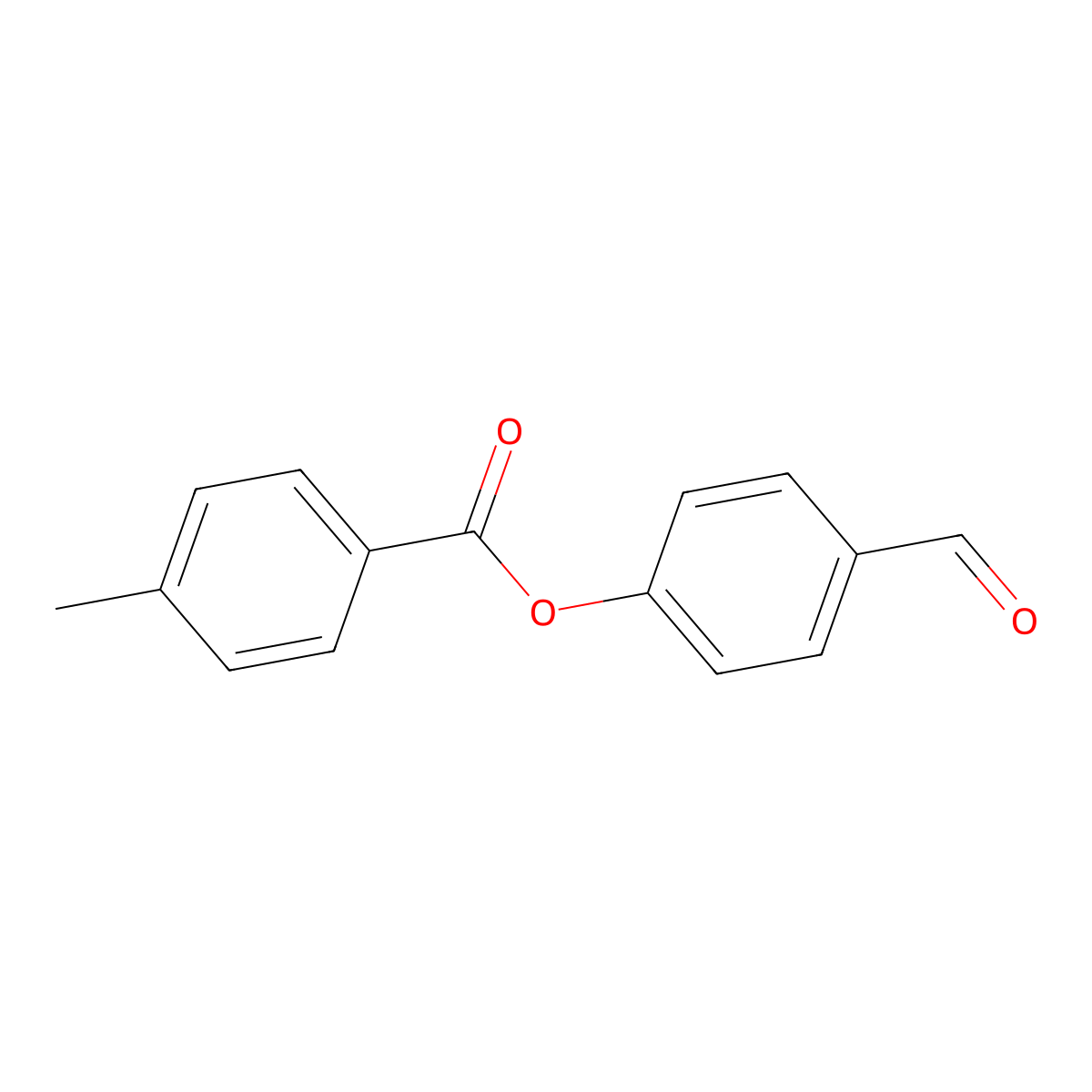 4-Formylphenyl 4-methylbenzoate molecular structure, CAS 115883-85-7