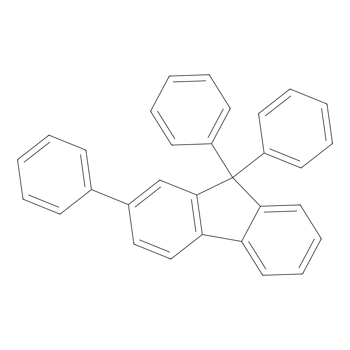 2,9,9-Triphenyl-9H-fluorene molecular structure, CAS 1158844-76-8