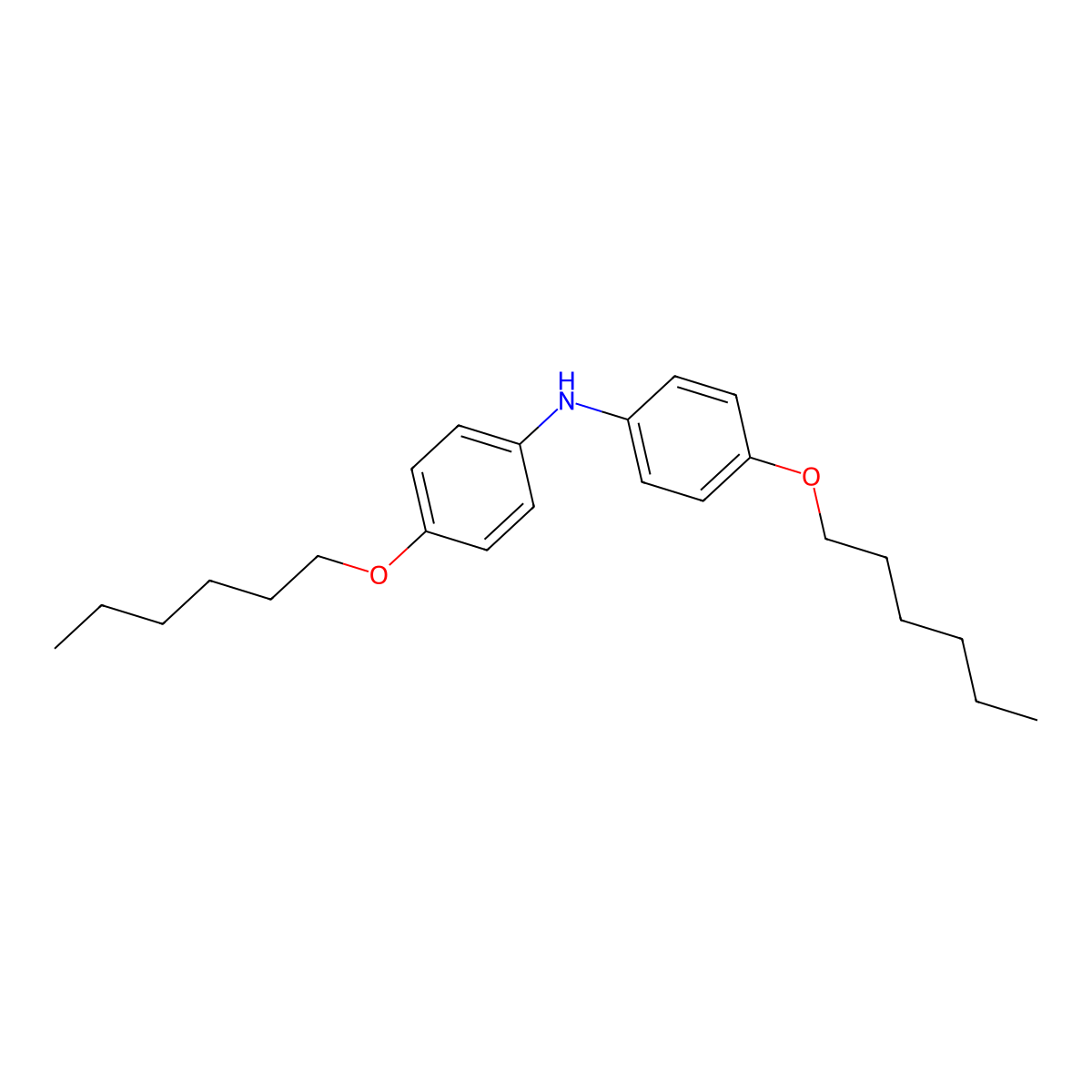 Bis(4-(hexyloxy)phenyl)amine molecular structure, CAS 1158909-71-7
