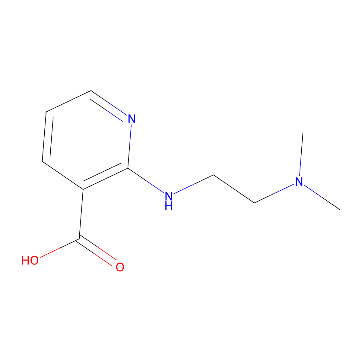 2-{[2-(Dimethylamino)ethyl]amino}nicotinic acid molecular structure, CAS 115891-14-0