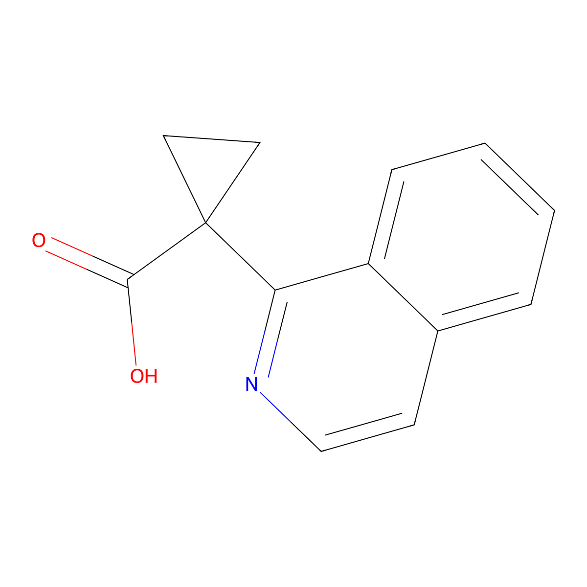1-(Isoquinolin-1-yl)cyclopropane-1-carboxylic acid molecular structure, CAS 1158917-75-9
