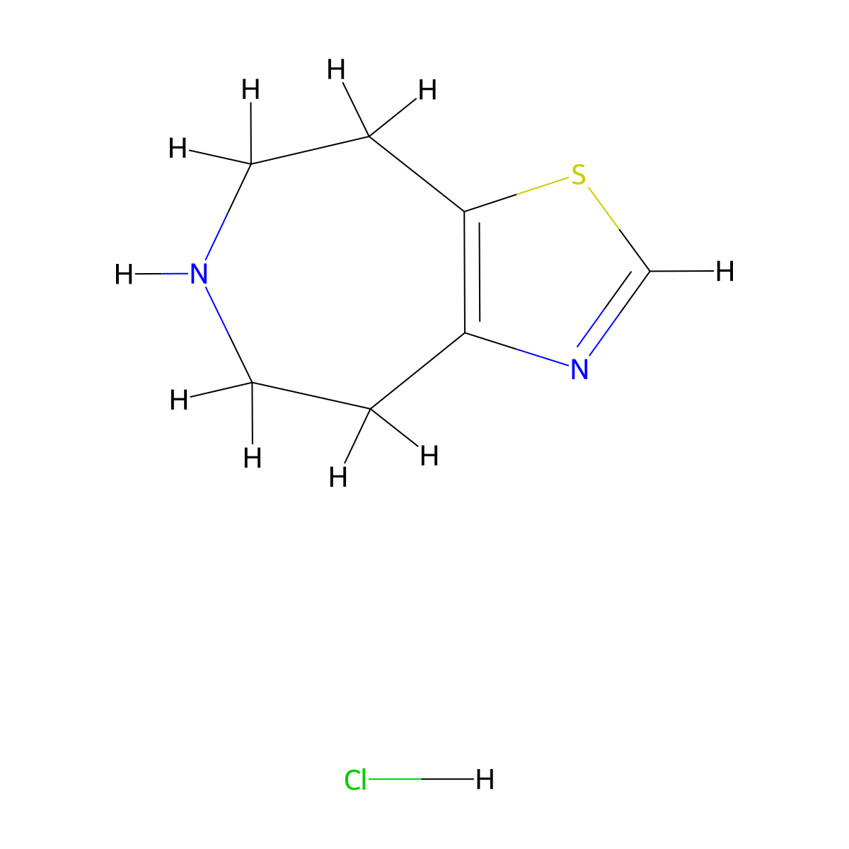 5,6,7,8-Tetrahydro-4H-thiazolo[4,5-d]azepine hydrochloride molecular structure, CAS 1158918-80-9
