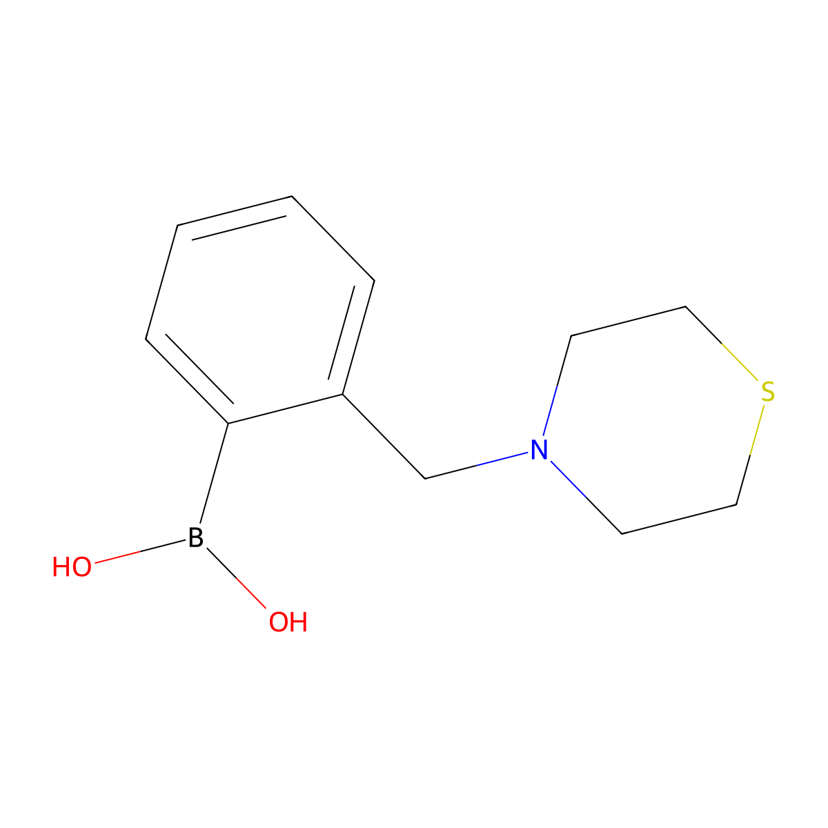 2-(Thiomorpholinomethyl)phenylboronic acid molecular structure, CAS 1158941-47-9