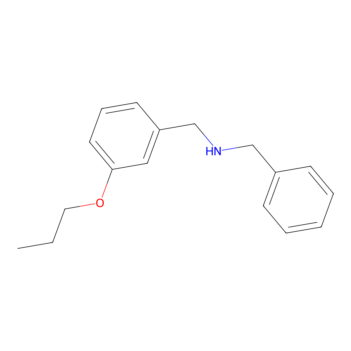 N-(Phenylmethyl)-3-propoxybenzenemethanamine molecular structure, CAS 1158942-56-3