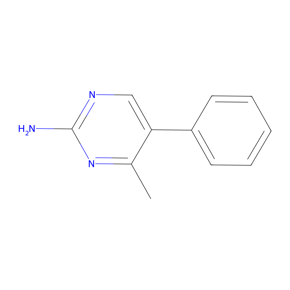 4-Methyl-5-phenylpyrimidin-2-amine molecular structure, CAS 1158949-45-1