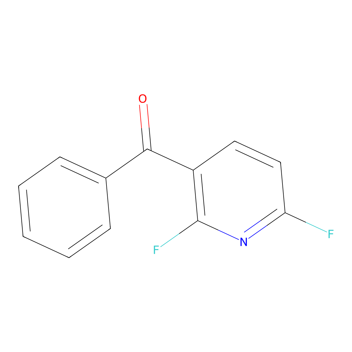 (2,6-Difluoropyridin-3-yl)(phenyl)methanone molecular structure, CAS 1158955-21-5