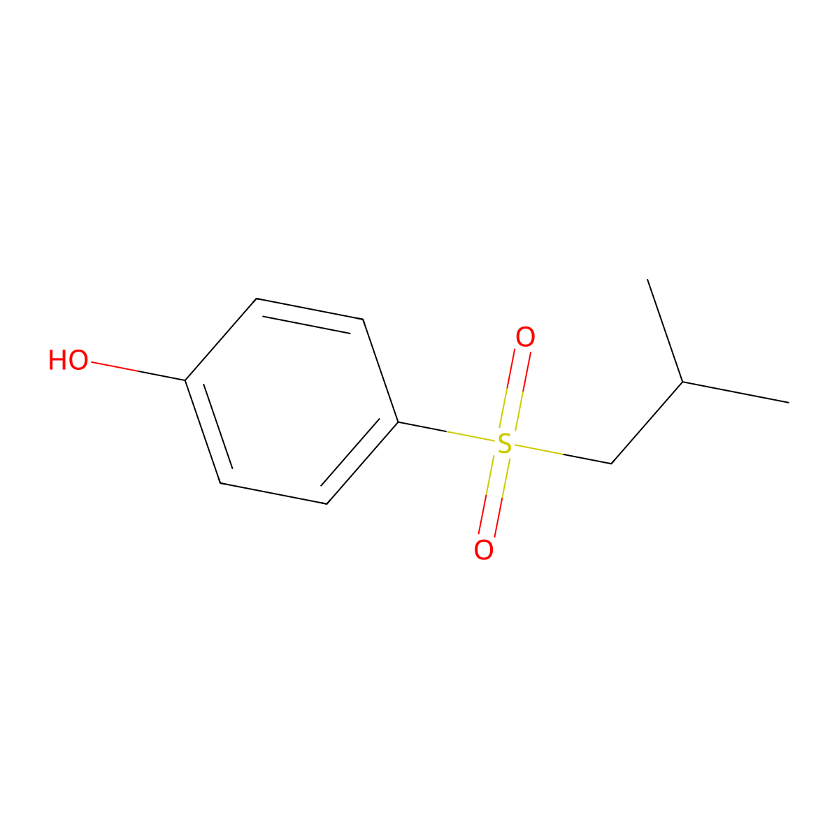 4-(2-Methylpropanesulfonyl)phenol molecular structure, CAS 1158976-91-0