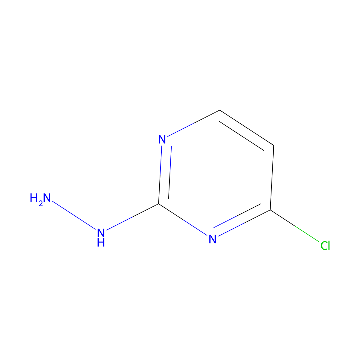 4-Chloro-2-hydrazinylpyrimidine molecular structure, CAS 1158984-54-3