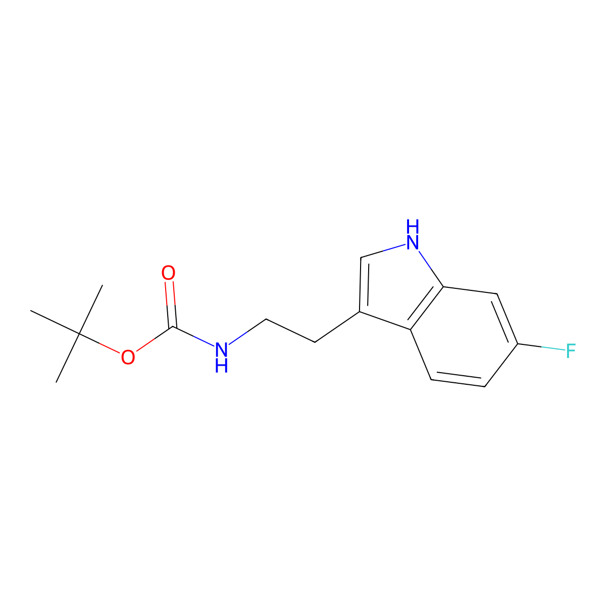tert-Butyl (2-(6-fluoro-1H-indol-3-yl)ethyl)carbamate molecular structure, CAS 1158999-98-4