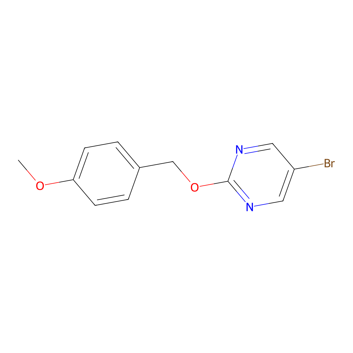 5-Bromo-2-(4-methoxybenzyloxy)pyrimidine molecular structure, CAS 1159000-88-0