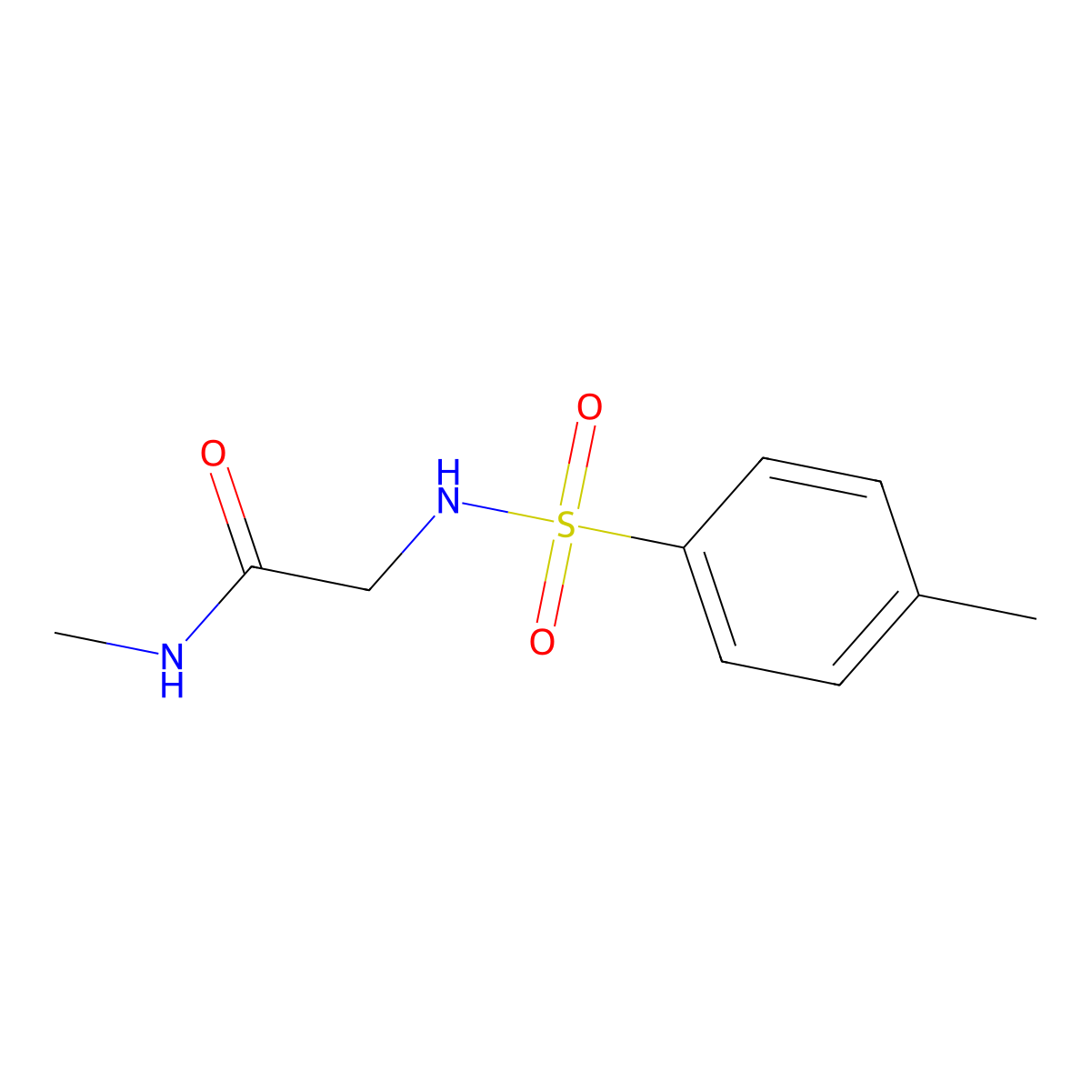 Acetamide, N-methyl-2-[[(4-methylphenyl)sulfonyl]amino]- molecular structure, CAS 115901-56-9