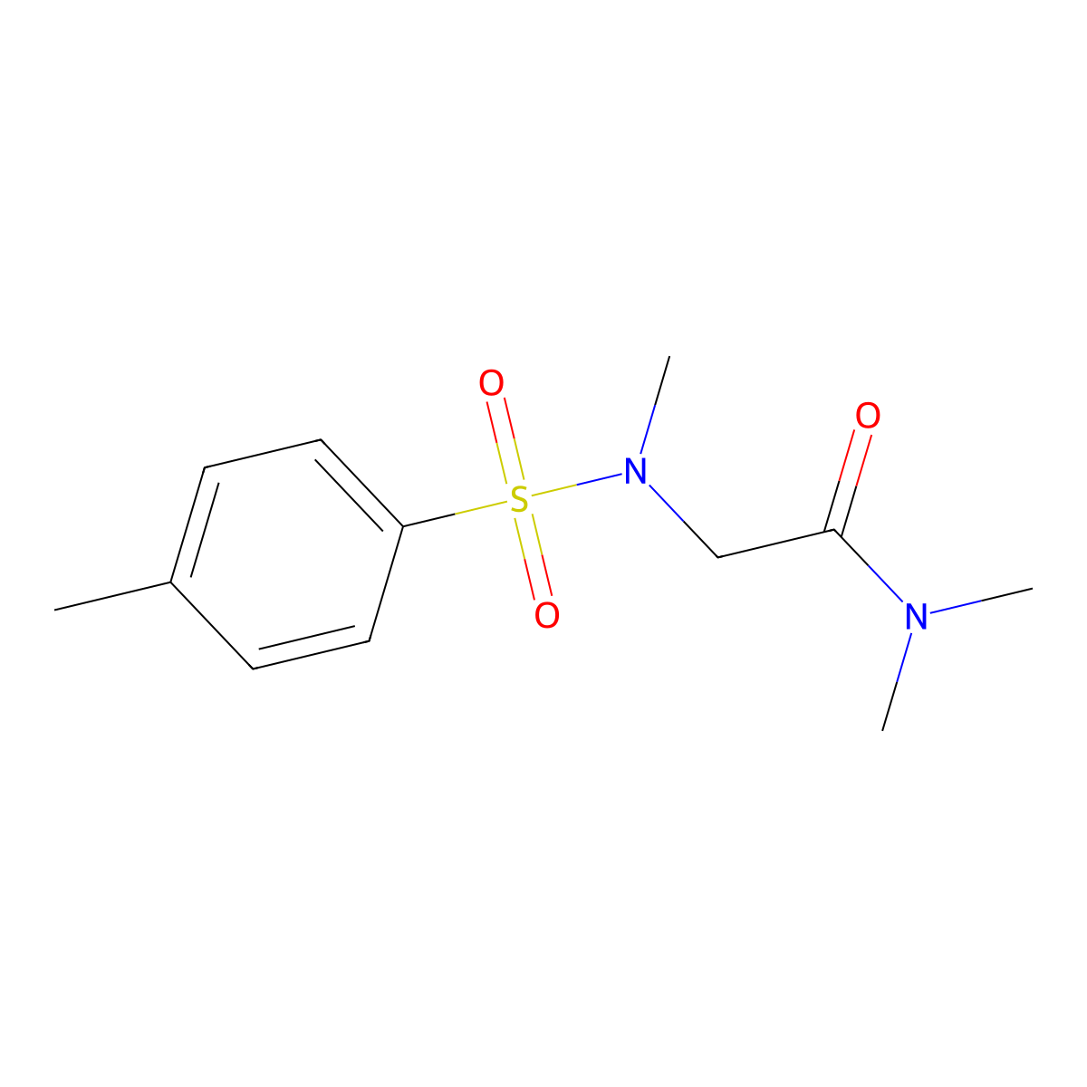 2-(N,4-dimethylphenylsulfonamido)-N,N-dimethylacetamide molecular structure, CAS 115901-76-3