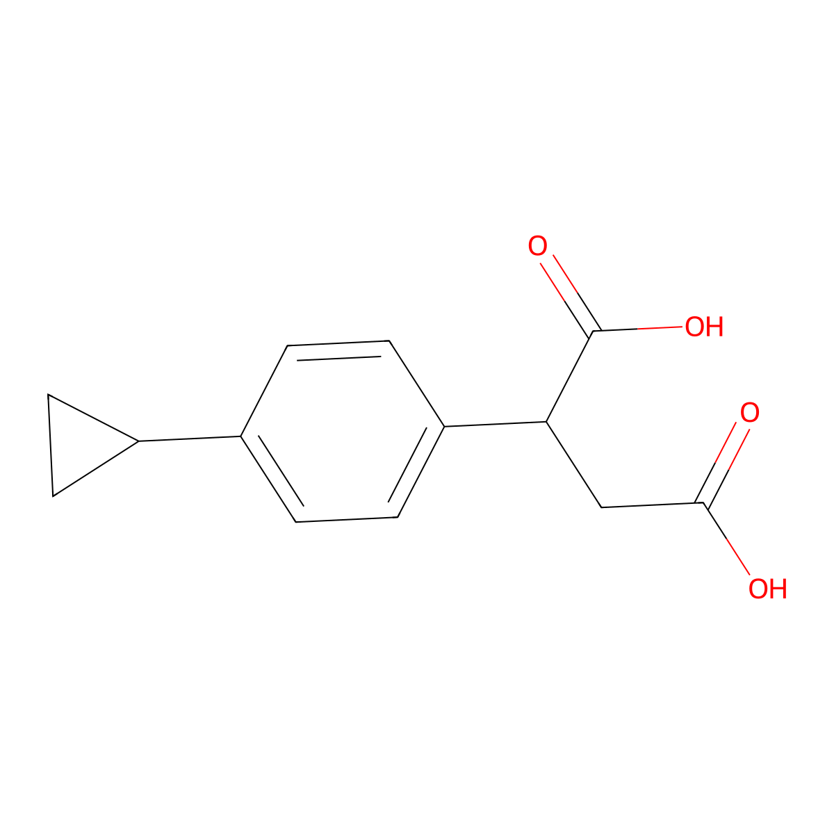 2-(4-cyclopropylphenyl)butanedioic Acid molecular structure, CAS 115906-12-2