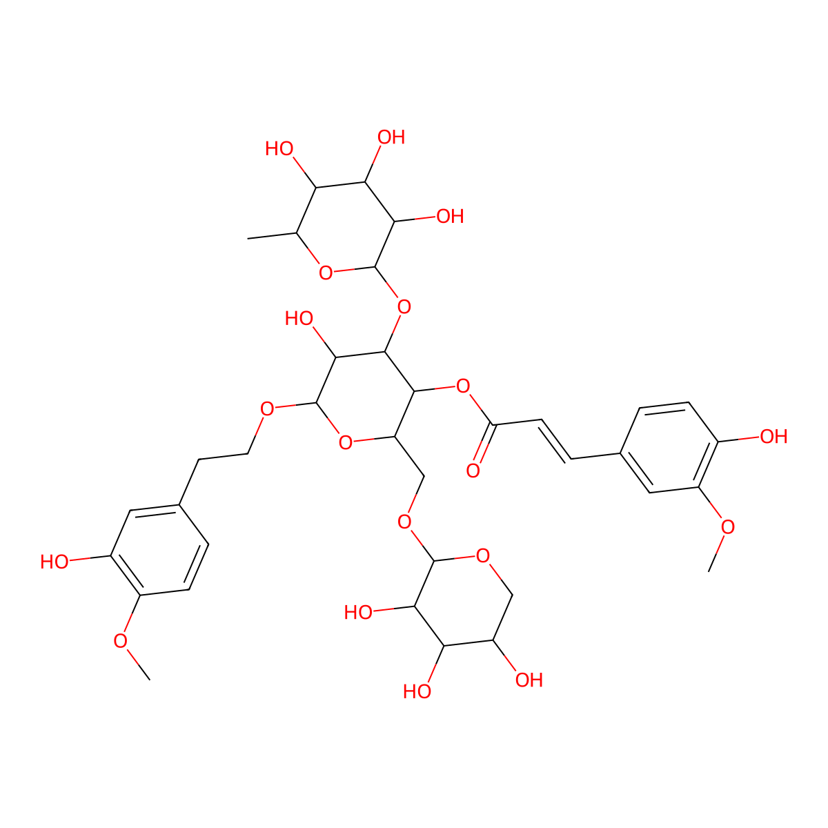 Angoroside C molecular structure, CAS 115909-22-3