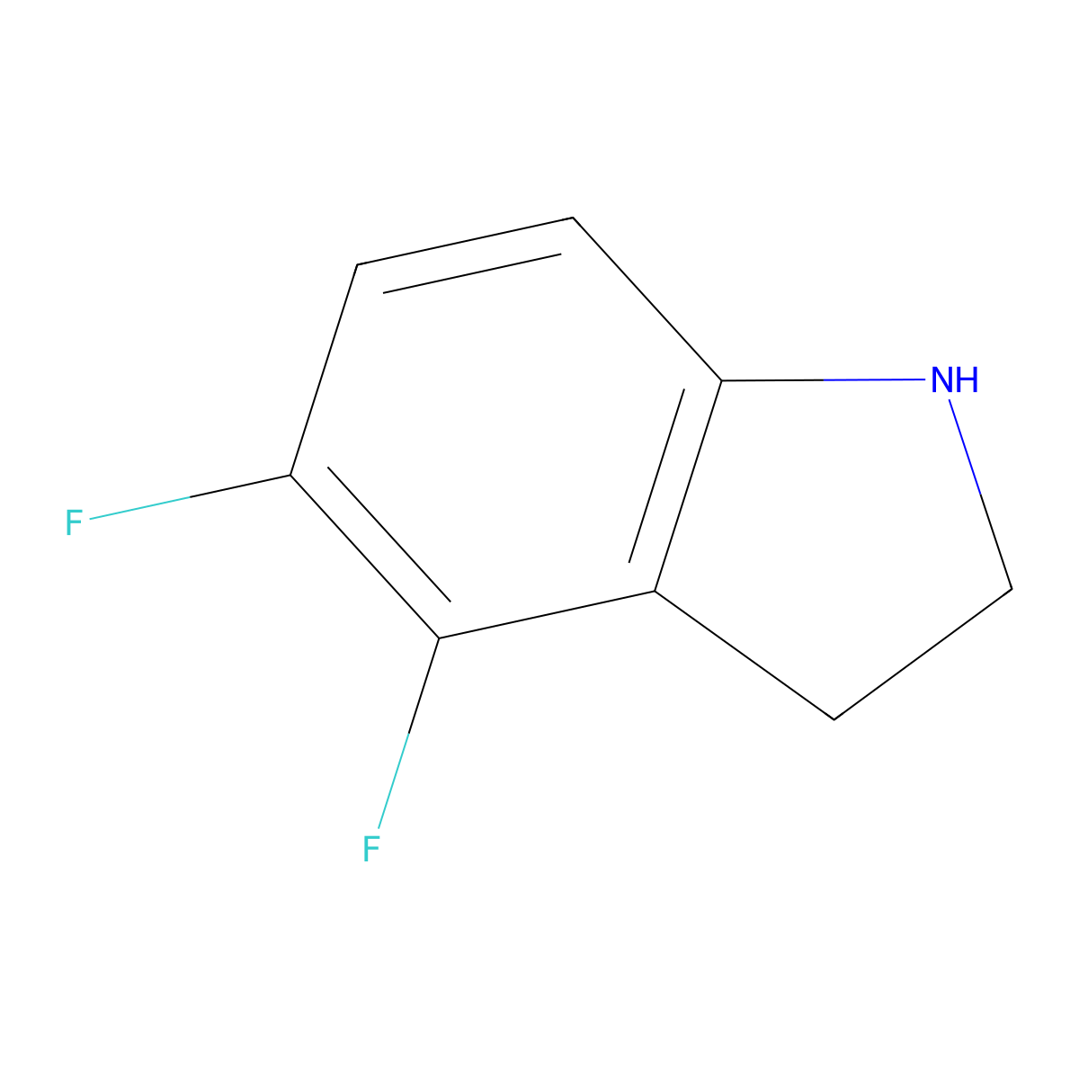 4,5-Difluoroindoline molecular structure, CAS 1159094-25-3