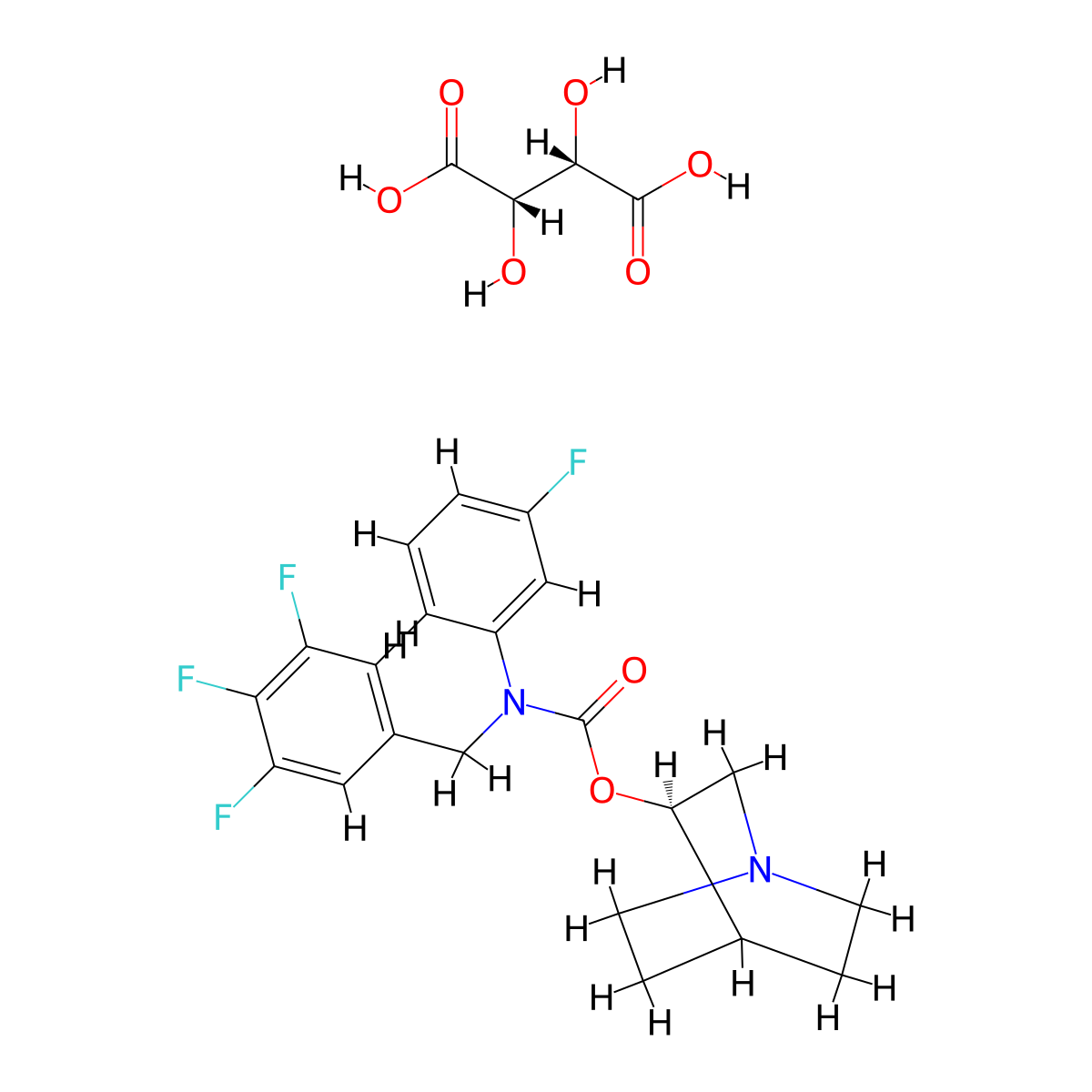 Tarafenacin D-tartrate molecular structure, CAS 1159101-48-0