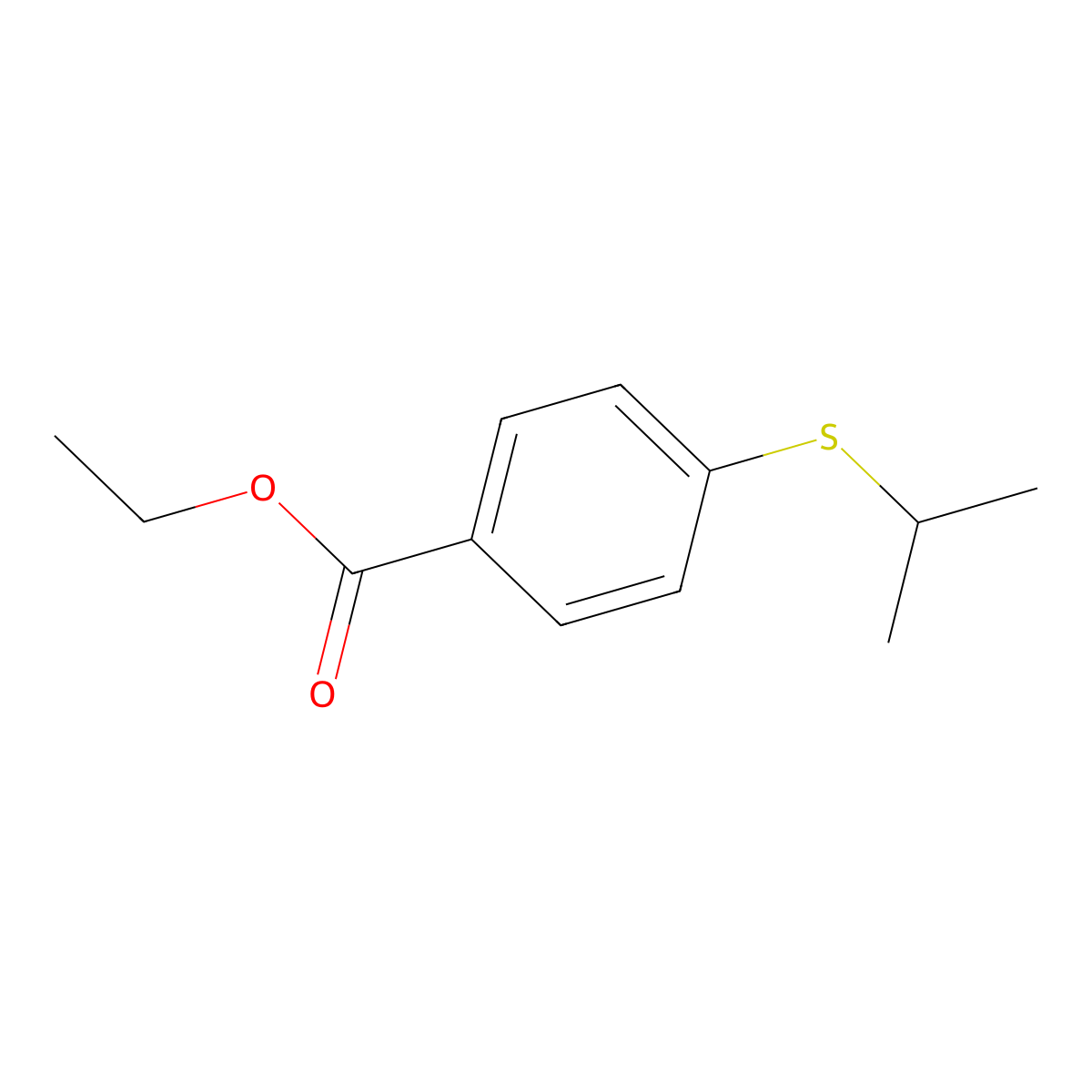 Ethyl 4-isopropylsulfanylbenzoate molecular structure, CAS 1159106-58-7