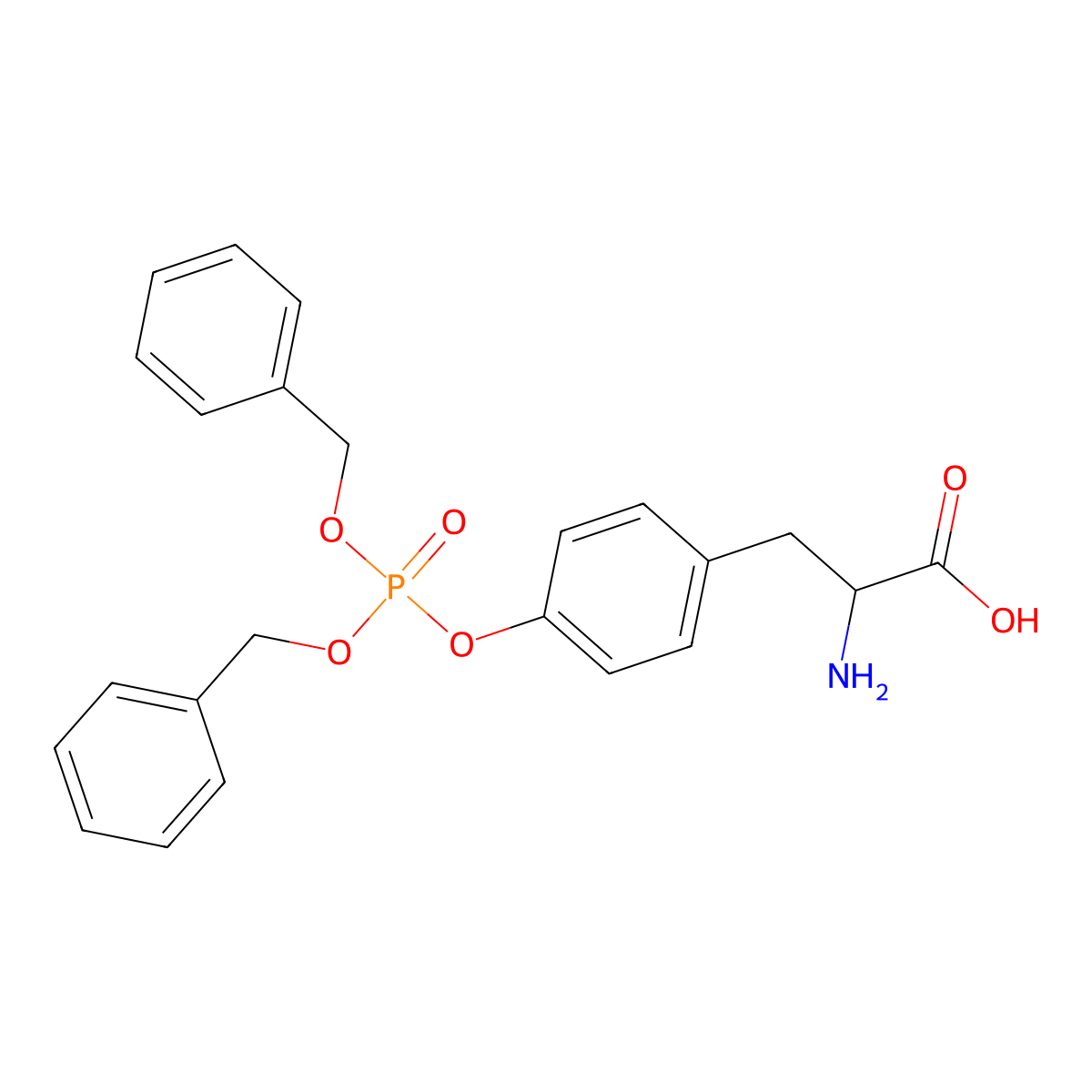 (2S)-2-amino-3-(4-{[bis(benzyloxy)phosphoryl]oxy}phenyl)propanoic acid molecular structure, CAS 1159121-88-6