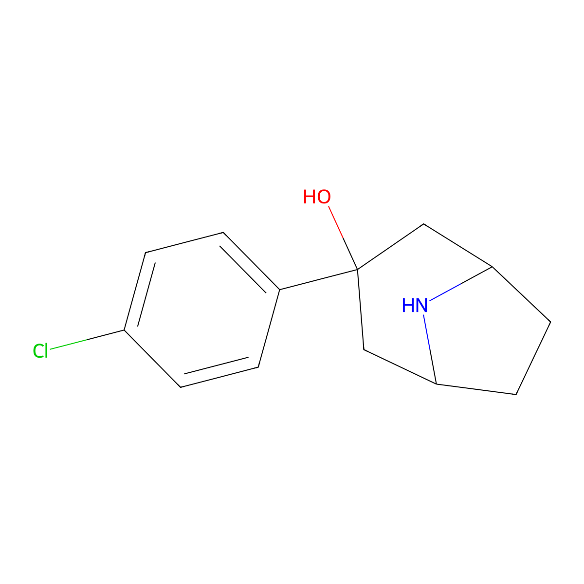 3-(4-Chlorophenyl)-8-azabicyclo[3.2.1]octan-3-ol molecular structure, CAS 1159155-92-6