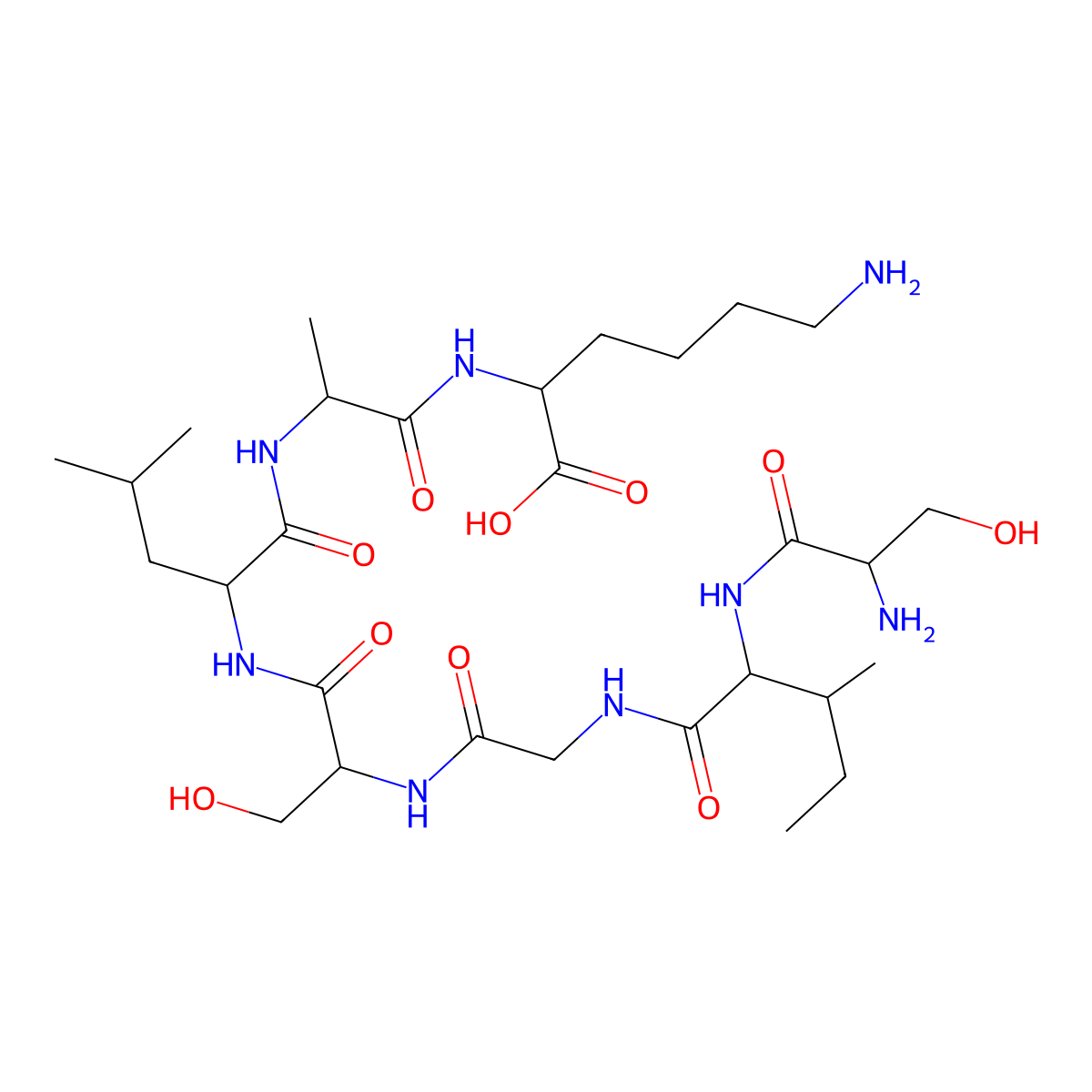 H-Ser-Ile-Gly-Ser-Leu-Ala-Lys-OH molecular structure, CAS 115918-58-6