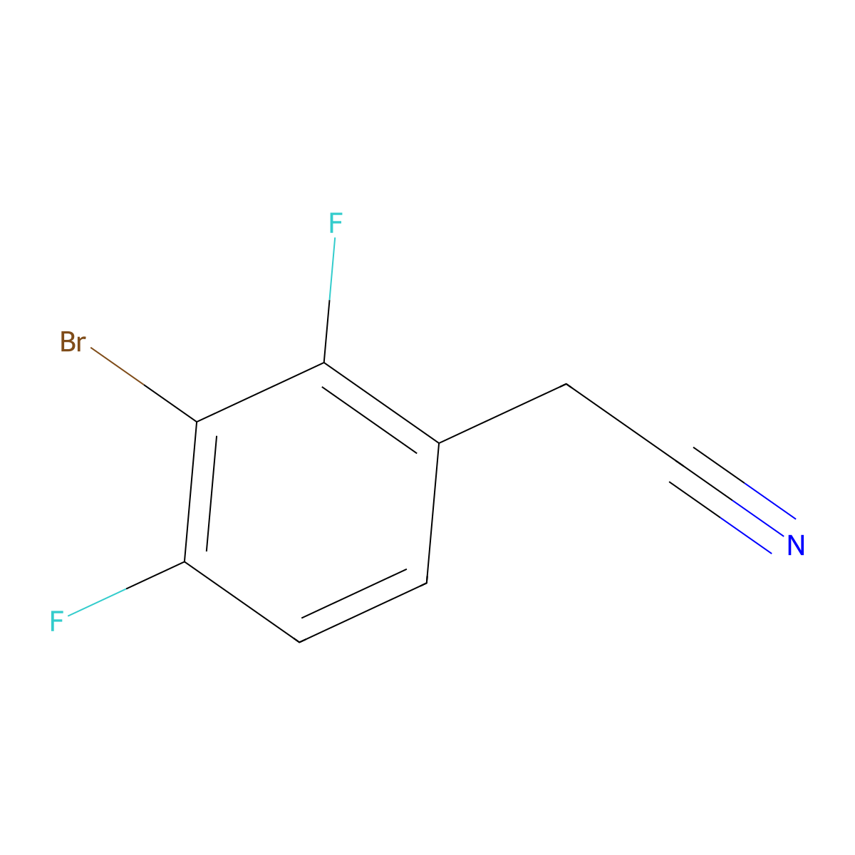 2-(3-Bromo-2,4-difluorophenyl)acetonitrile molecular structure, CAS 1159186-98-7