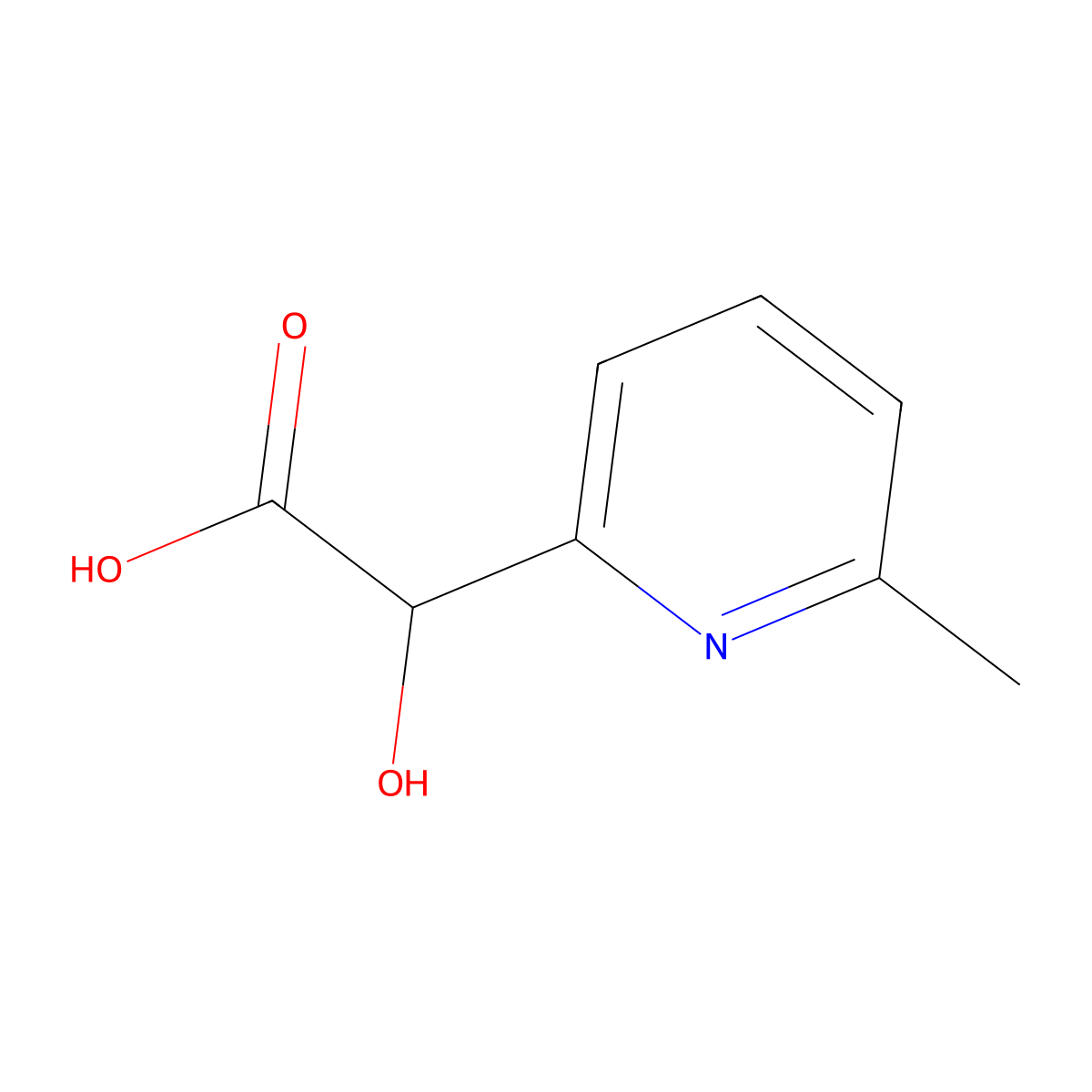 6-Methyl-2-pyridineglycolic acid molecular structure, CAS 115919-14-7