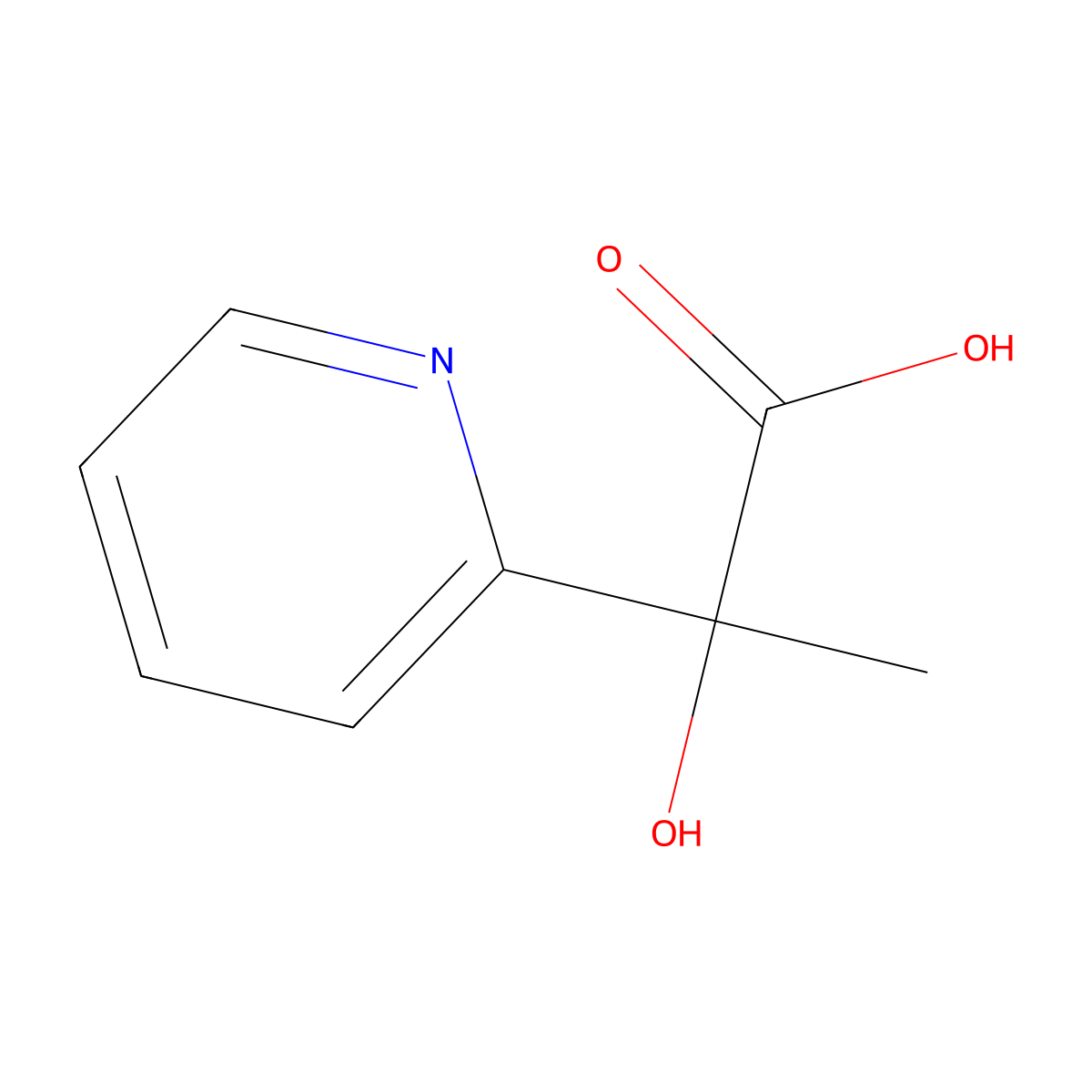 2-Hydroxy-2-(pyridin-2-yl)propanoic acid molecular structure, CAS 115919-16-9