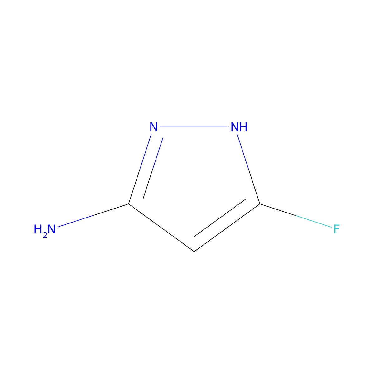 5-Fluoro-1H-pyrazol-3-amine molecular structure, CAS 1159196-53-8
