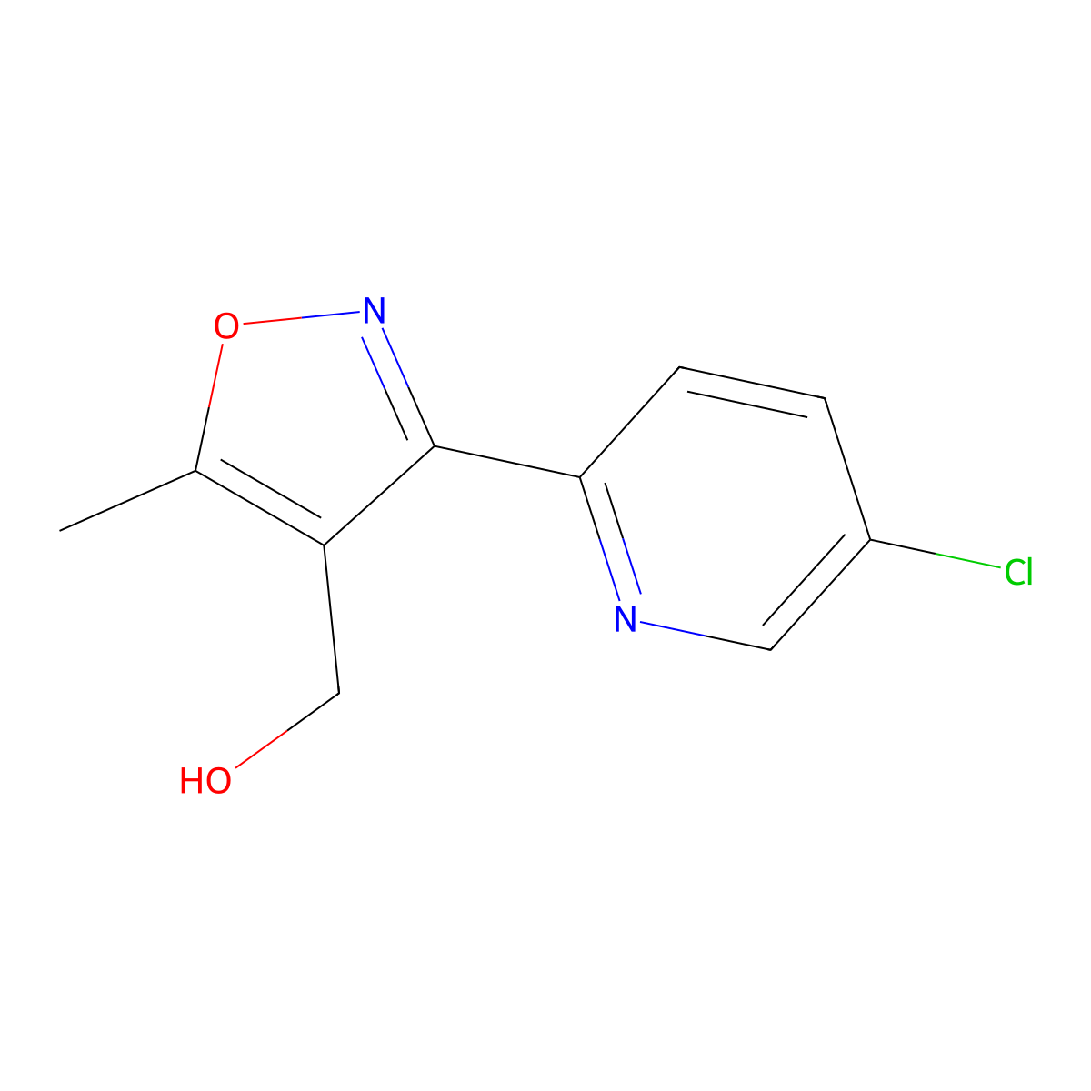 [3-(5-Chloro-pyridin-2-yl)-5-methyl-isoxazol-4-yl]-methanol molecular structure, CAS 1159252-17-1