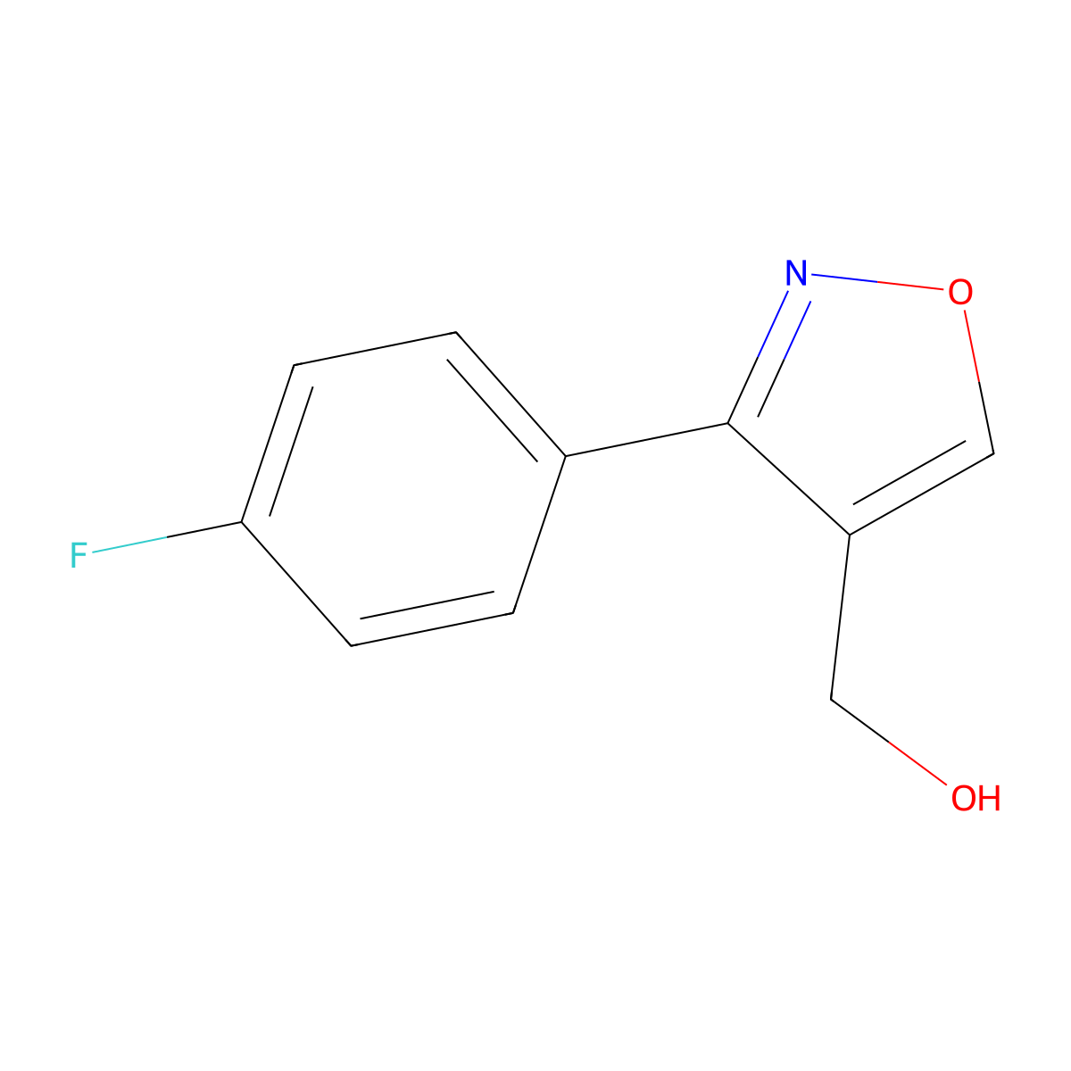 [3-(4-Fluoro-phenyl)-isoxazol-4-yl]-methanol molecular structure, CAS 1159252-41-1