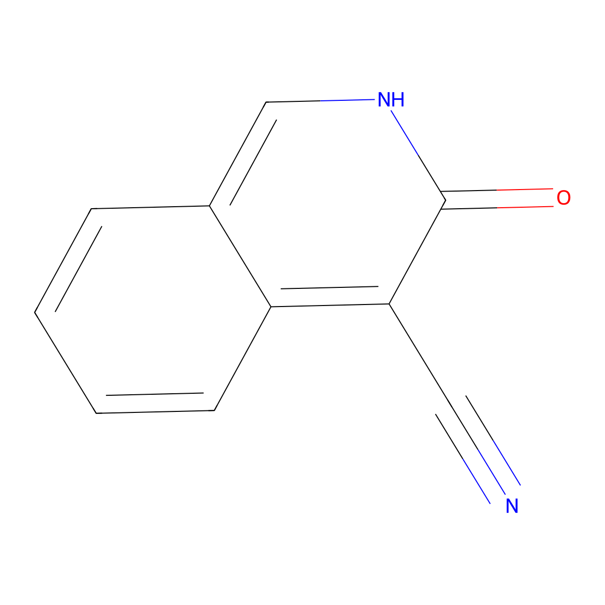 3-Hydroxyisoquinoline-4-carbonitrile molecular structure, CAS 1159266-46-2