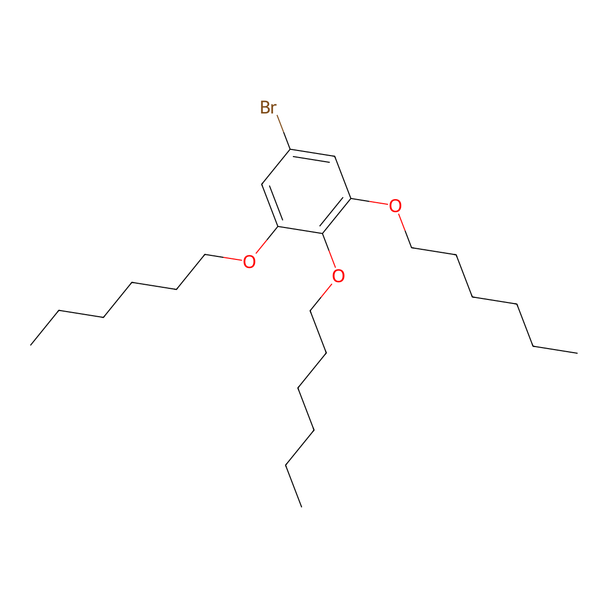 5-Bromo-1,2,3-tris(hexyloxy)benzene molecular structure, CAS 1159280-36-0