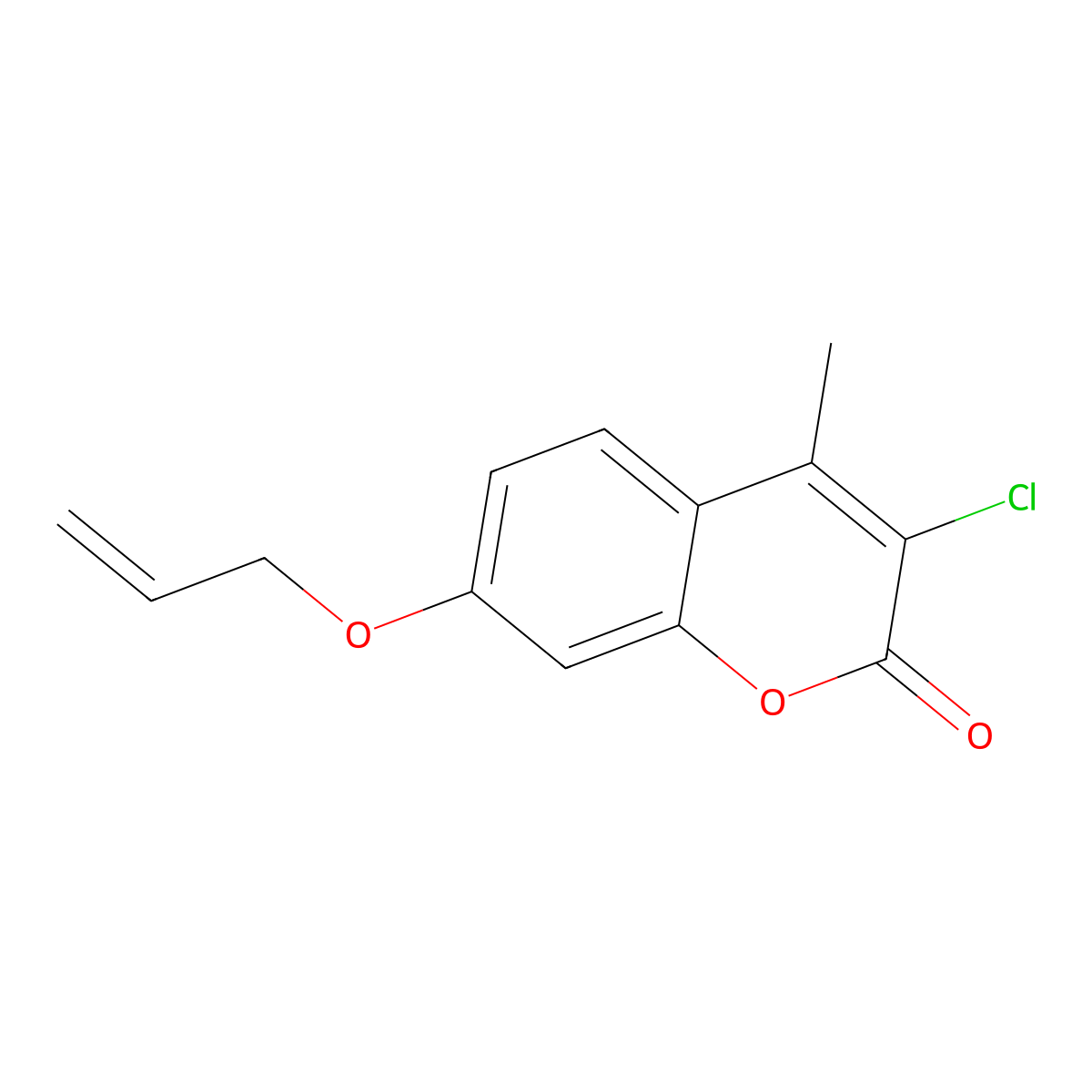 3-Chloro-4-methyl-7-prop-2-enoxychromen-2-one molecular structure, CAS 115929-21-0