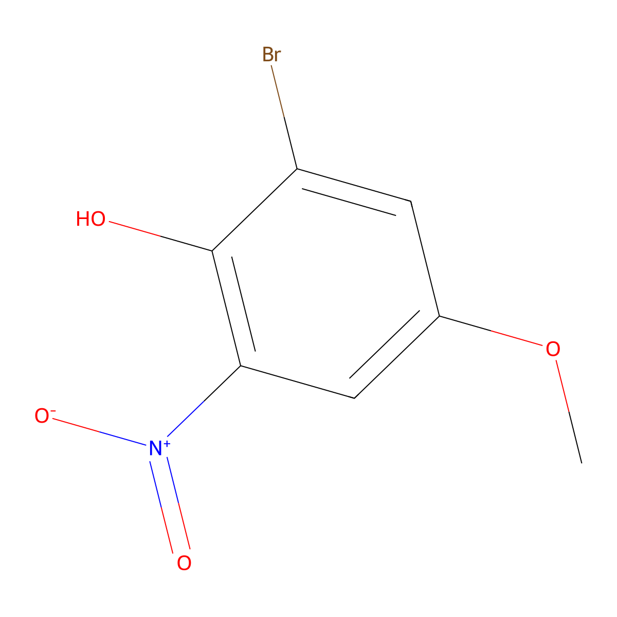 2-Bromo-4-methoxy-6-nitrophenol molecular structure, CAS 115929-59-4