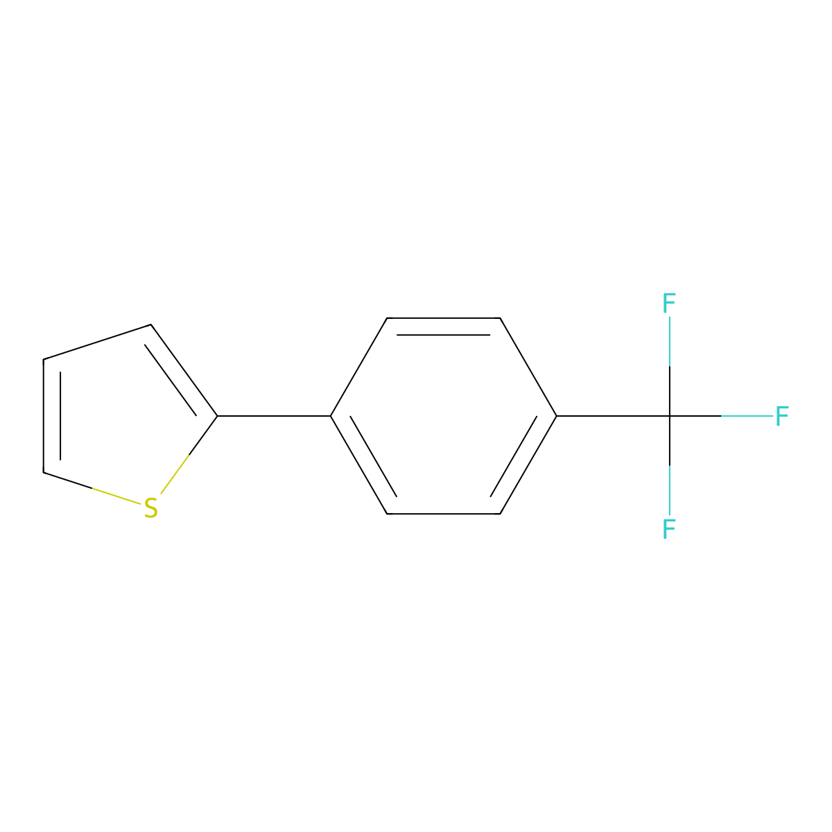 2-(4-(Trifluoromethyl)phenyl)thiophene molecular structure, CAS 115933-15-8