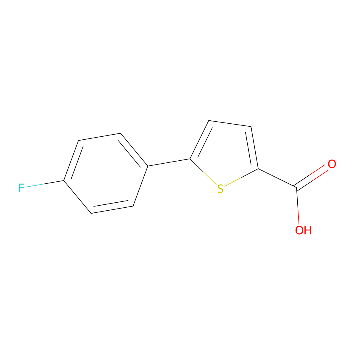 5-(4-Fluorophenyl)thiophene-2-carboxylic acid molecular structure, CAS 115933-30-7