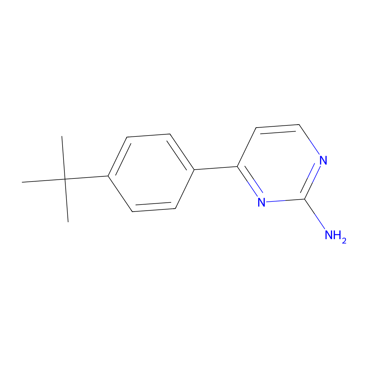 2-Amino-6-(4-tert-butylphenyl)pyrimidine molecular structure, CAS 115933-38-5