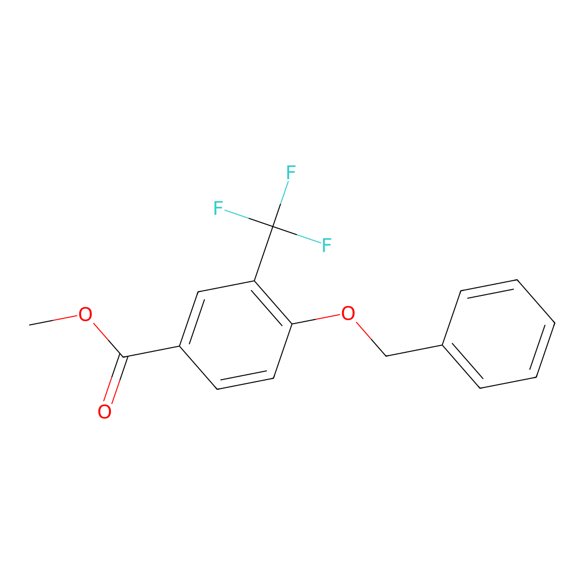 4-Benzyloxy-3-trifluoromethylbenzoic acid methyl ester molecular structure, CAS 115933-49-8