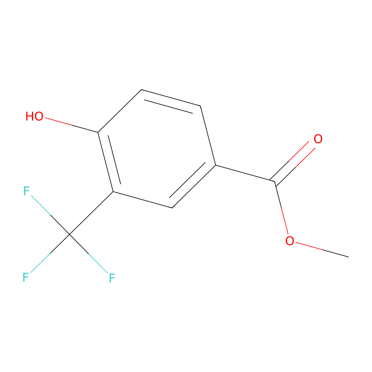 Methyl 4-hydroxy-3-(trifluoromethyl)benzoate molecular structure, CAS 115933-50-1
