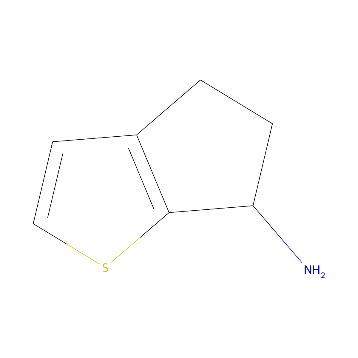 5,6-Dihydro-4H-cyclopenta[b]thiophen-6-amine molecular structure, CAS 115934-10-6